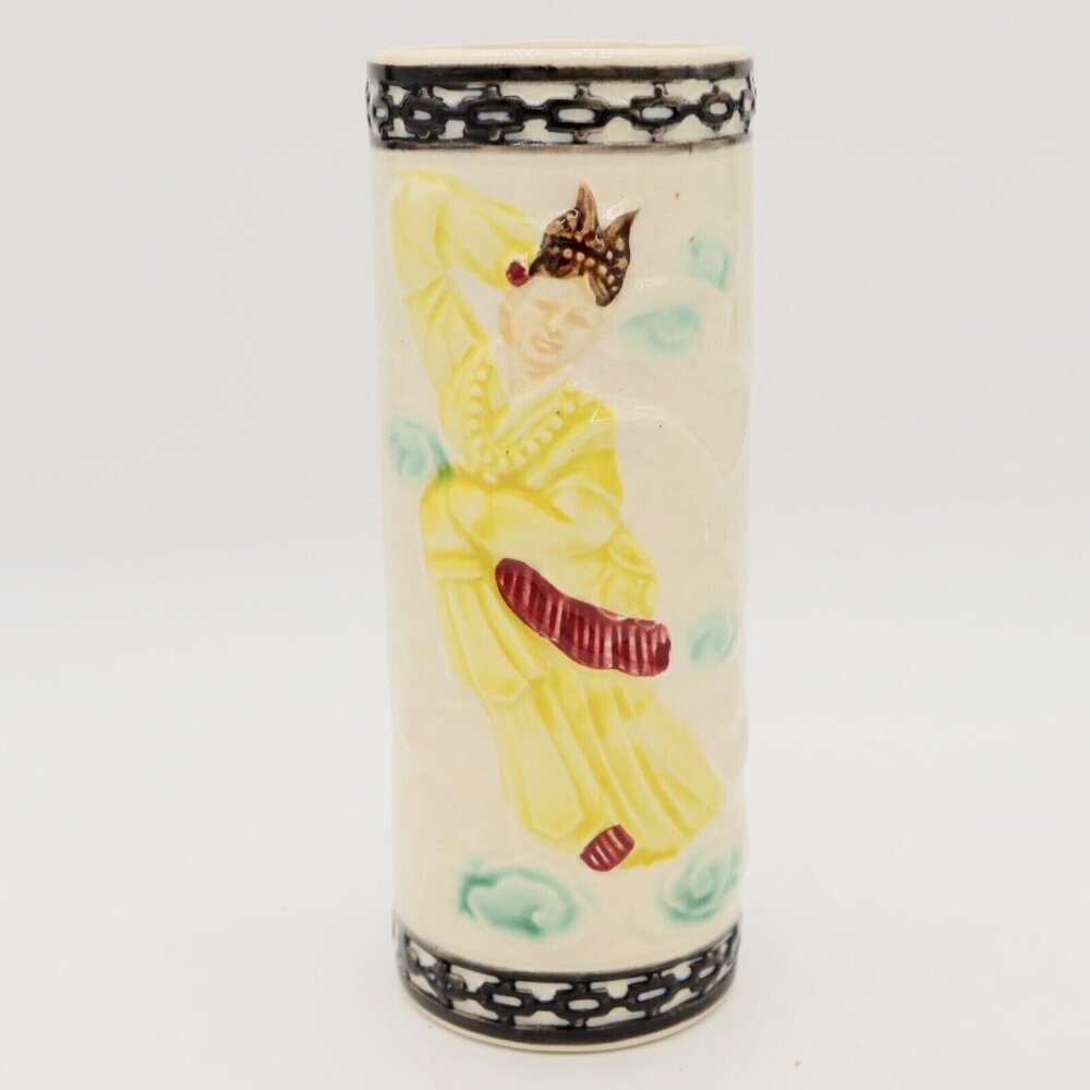 Tiki Mug Orchids of Hawaii DANCING‎ LADY JAPAN Vtg Mid Century Modern